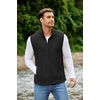 image:imageCOOFANDY Mens Polar Fleece Vest Lightweight Sleeveless Jacket Warm Zip up Outerwear Vests with Zipper Pockets for HikingBlack