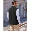 image:imageCOOFANDY Mens Polar Fleece Vest Lightweight Sleeveless Jacket Warm Zip up Outerwear Vests with Zipper Pockets for HikingBlack
