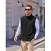 image:imageCOOFANDY Mens Polar Fleece Vest Lightweight Sleeveless Jacket Warm Zip up Outerwear Vests with Zipper Pockets for HikingBlack