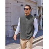 image:imageCOOFANDY Mens Polar Fleece Vest Lightweight Sleeveless Jacket Warm Zip up Outerwear Vests with Zipper Pockets for HikingHeather Grey