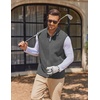 image:imageCOOFANDY Mens Polar Fleece Vest Lightweight Sleeveless Jacket Warm Zip up Outerwear Vests with Zipper Pockets for HikingHeather Grey