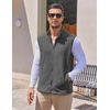 image:imageCOOFANDY Mens Polar Fleece Vest Lightweight Sleeveless Jacket Warm Zip up Outerwear Vests with Zipper Pockets for HikingHeather Grey