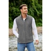 image:imageCOOFANDY Mens Polar Fleece Vest Lightweight Sleeveless Jacket Warm Zip up Outerwear Vests with Zipper Pockets for HikingHeather Grey