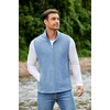 image:imageCOOFANDY Mens Polar Fleece Vest Lightweight Sleeveless Jacket Warm Zip up Outerwear Vests with Zipper Pockets for HikingLake Blue