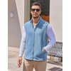 image:imageCOOFANDY Mens Polar Fleece Vest Lightweight Sleeveless Jacket Warm Zip up Outerwear Vests with Zipper Pockets for HikingLake Blue