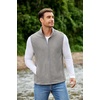 image:imageCOOFANDY Mens Polar Fleece Vest Lightweight Sleeveless Jacket Warm Zip up Outerwear Vests with Zipper Pockets for HikingLight Grey