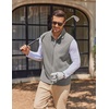 image:imageCOOFANDY Mens Polar Fleece Vest Lightweight Sleeveless Jacket Warm Zip up Outerwear Vests with Zipper Pockets for HikingLight Grey