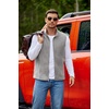 image:imageCOOFANDY Mens Polar Fleece Vest Lightweight Sleeveless Jacket Warm Zip up Outerwear Vests with Zipper Pockets for HikingLight Grey