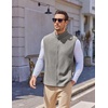 image:imageCOOFANDY Mens Polar Fleece Vest Lightweight Sleeveless Jacket Warm Zip up Outerwear Vests with Zipper Pockets for HikingLight Grey