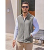 image:imageCOOFANDY Mens Polar Fleece Vest Lightweight Sleeveless Jacket Warm Zip up Outerwear Vests with Zipper Pockets for HikingLight Grey