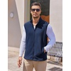 image:imageCOOFANDY Mens Polar Fleece Vest Lightweight Sleeveless Jacket Warm Zip up Outerwear Vests with Zipper Pockets for HikingNavy
