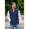 image:imageCOOFANDY Mens Polar Fleece Vest Lightweight Sleeveless Jacket Warm Zip up Outerwear Vests with Zipper Pockets for HikingNavy