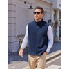 image:imageCOOFANDY Mens Polar Fleece Vest Lightweight Sleeveless Jacket Warm Zip up Outerwear Vests with Zipper Pockets for HikingNavy