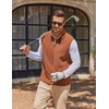 image:imageCOOFANDY Mens Polar Fleece Vest Lightweight Sleeveless Jacket Warm Zip up Outerwear Vests with Zipper Pockets for HikingTerracotta