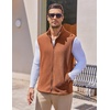 image:imageCOOFANDY Mens Polar Fleece Vest Lightweight Sleeveless Jacket Warm Zip up Outerwear Vests with Zipper Pockets for HikingTerracotta