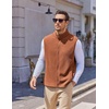 image:imageCOOFANDY Mens Polar Fleece Vest Lightweight Sleeveless Jacket Warm Zip up Outerwear Vests with Zipper Pockets for HikingTerracotta