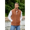 image:imageCOOFANDY Mens Polar Fleece Vest Lightweight Sleeveless Jacket Warm Zip up Outerwear Vests with Zipper Pockets for HikingTerracotta