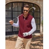 image:imageCOOFANDY Mens Polar Fleece Vest Lightweight Sleeveless Jacket Warm Zip up Outerwear Vests with Zipper Pockets for HikingWine Red