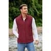 image:imageCOOFANDY Mens Polar Fleece Vest Lightweight Sleeveless Jacket Warm Zip up Outerwear Vests with Zipper Pockets for HikingWine Red
