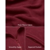 image:imageCOOFANDY Mens Polar Fleece Vest Lightweight Sleeveless Jacket Warm Zip up Outerwear Vests with Zipper Pockets for HikingWine Red