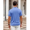 image:imageCOOFANDY Mens Polo Shirt Golf Quick Dry Performance Short Sleeve Moisture Wicking Athletic Polo Collared Tennis TShirtBlue