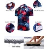 image:imageCOOFANDY Mens Polo Shirt Golf Quick Dry Performance Short Sleeve Moisture Wicking Athletic Polo Collared Tennis TShirtColorful Tropical Leaves