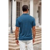 image:imageCOOFANDY Mens Polo Shirt Golf Quick Dry Performance Short Sleeve Moisture Wicking Athletic Polo Collared Tennis TShirtDark Blue