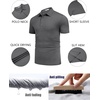 image:imageCOOFANDY Mens Polo Shirt Golf Quick Dry Performance Short Sleeve Moisture Wicking Athletic Polo Collared Tennis TShirtDark Gray