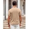image:imageCOOFANDY Mens Polo Shirt Golf Quick Dry Performance Short Sleeve Moisture Wicking Athletic Polo Collared Tennis TShirtLight Brown