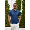 image:imageCOOFANDY Mens Polo Shirt Golf Quick Dry Performance Short Sleeve Moisture Wicking Athletic Polo Collared Tennis TShirtNavy Blue