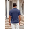 image:imageCOOFANDY Mens Polo Shirt Golf Quick Dry Performance Short Sleeve Moisture Wicking Athletic Polo Collared Tennis TShirtPure Blue