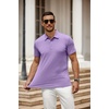 image:imageCOOFANDY Mens Polo Shirt Golf Quick Dry Performance Short Sleeve Moisture Wicking Athletic Polo Collared Tennis TShirtPurple