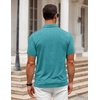 image:imageCOOFANDY Mens Polo Shirt Golf Quick Dry Performance Short Sleeve Moisture Wicking Athletic Polo Collared Tennis TShirtTeal Green