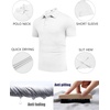 image:imageCOOFANDY Mens Polo Shirt Golf Quick Dry Performance Short Sleeve Moisture Wicking Athletic Polo Collared Tennis TShirtWhite