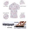 image:imageCOOFANDY Mens Polo Shirt Golf Quick Dry Performance Short Sleeve Moisture Wicking Athletic Polo Collared Tennis TShirtWhite Paint Splatter