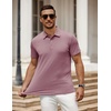 image:imageCOOFANDY Mens Polo Shirt Golf Quick Dry Performance Short Sleeve Moisture Wicking Athletic Polo Collared Tennis TShirtWine