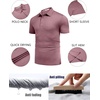 image:imageCOOFANDY Mens Polo Shirt Golf Quick Dry Performance Short Sleeve Moisture Wicking Athletic Polo Collared Tennis TShirtWine