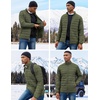 image:imageCOOFANDY Mens Puffer Jacket Packable Lightweight Jackets Winter Coat Windproof Zipper Down JacketArmy Green