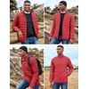 image:imageCOOFANDY Mens Puffer Jacket Packable Lightweight Jackets Winter Coat Windproof Zipper Down JacketDark Red