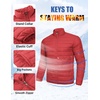 image:imageCOOFANDY Mens Puffer Jacket Packable Lightweight Jackets Winter Coat Windproof Zipper Down JacketDark Red