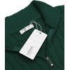 image:imageCOOFANDY Mens Quarter Zip Sweater Slim Fit Casual Knitted Turtleneck Pullover Mock Neck Polo SweaterDark Green