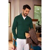 image:imageCOOFANDY Mens Quarter Zip Sweater Slim Fit Casual Knitted Turtleneck Pullover Mock Neck Polo SweaterDark Green