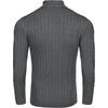 image:imageCOOFANDY Mens Quarter Zip Sweater Slim Fit Casual Knitted Turtleneck Pullover Mock Neck Polo SweaterDark Grey