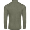 image:imageCOOFANDY Mens Quarter Zip Sweater Slim Fit Casual Knitted Turtleneck Pullover Mock Neck Polo SweaterGrass Green