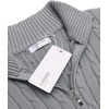 image:imageCOOFANDY Mens Quarter Zip Sweater Slim Fit Casual Knitted Turtleneck Pullover Mock Neck Polo SweaterGrey