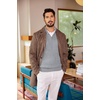 image:imageCOOFANDY Mens Quarter Zip Sweater Slim Fit Casual Knitted Turtleneck Pullover Mock Neck Polo SweaterGrey