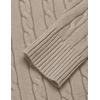 image:imageCOOFANDY Mens Quarter Zip Sweater Slim Fit Casual Knitted Turtleneck Pullover Mock Neck Polo SweaterKhaki
