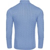 image:imageCOOFANDY Mens Quarter Zip Sweater Slim Fit Casual Knitted Turtleneck Pullover Mock Neck Polo SweaterLight Blue
