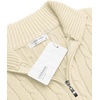 image:imageCOOFANDY Mens Quarter Zip Sweater Slim Fit Casual Knitted Turtleneck Pullover Mock Neck Polo SweaterLight Khaki