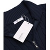 image:imageCOOFANDY Mens Quarter Zip Sweater Slim Fit Casual Knitted Turtleneck Pullover Mock Neck Polo SweaterNavy Blue